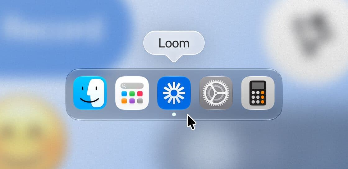 Illustration of the loom logo screen recorder in the toolbar