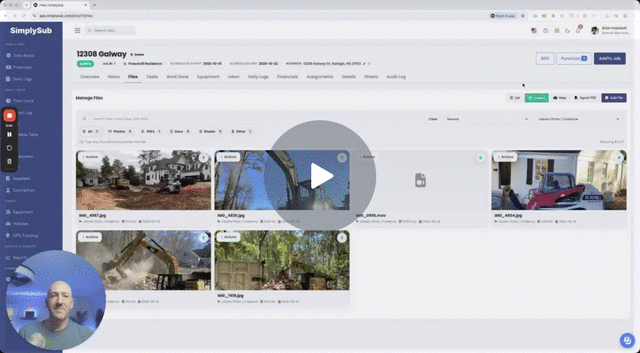 Files, Photos, and Documentation